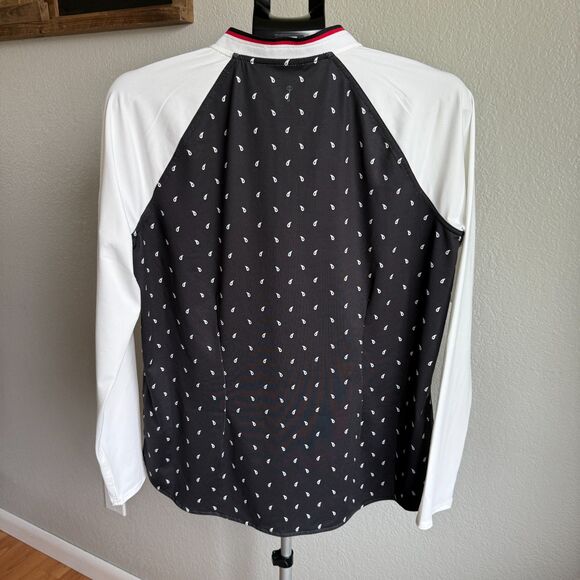 Belyn Key Sabrina Long Sleeve Golf 1/4 Zip Pullover PGA West Bandana Print XL - Picture 3 of 6